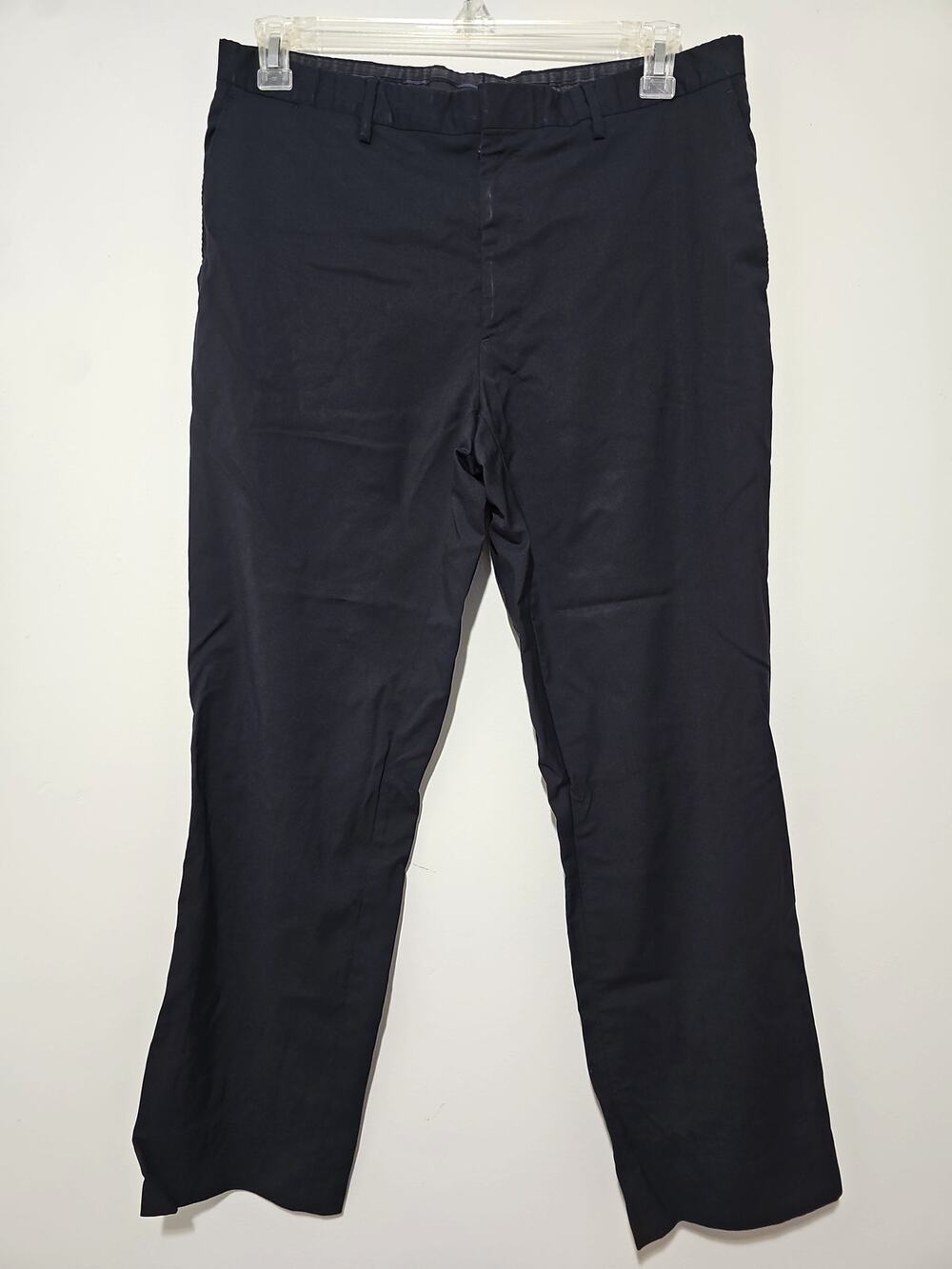 Burberry 100% Virgin Wool Dress Pants Mens Navy Made in Italy Read Descripti